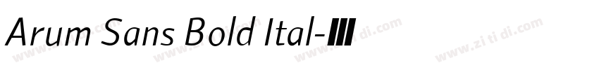 Arum Sans Bold Ital字体转换